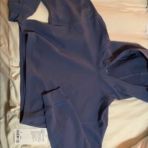 LA All yours crop hoodie - “ink blue”